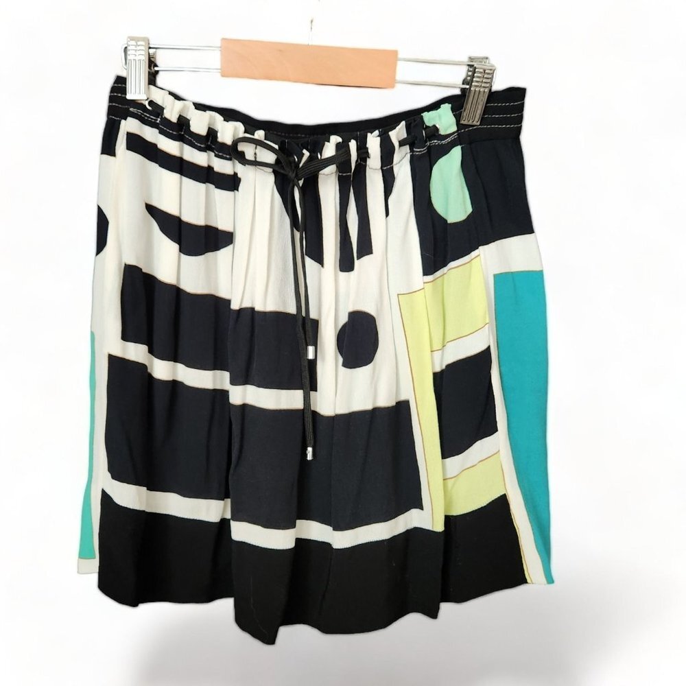 Diane von Furstenberg Arata Abstract Skirt Size 00‎ Mini Adjustable Micro Modern